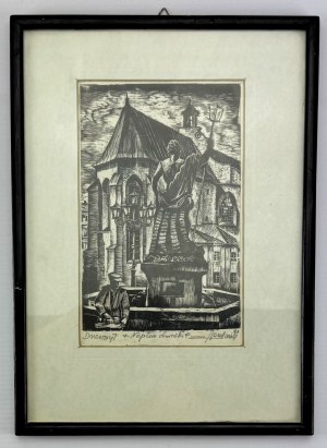 ACEDAŃSKI Zygmunt - Neptune of Lviv. Woodcut