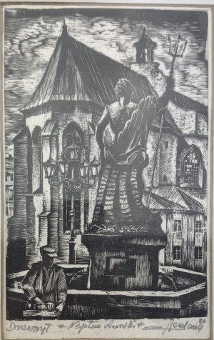 ACEDAŃSKI Zygmunt - Neptune of Lviv. Woodcut