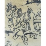 STOBIECKI Karol (1908-1970) - Na pozycji. Karabin maszynowy [tusz, papier]