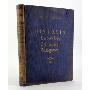 BAŁABAN Majer - Historia lwowskiej synagogi postępowej - Lwów 1937