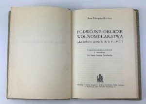 MARQUES RIVIERE Jean - The double face of freemasonry - Katowice 1938