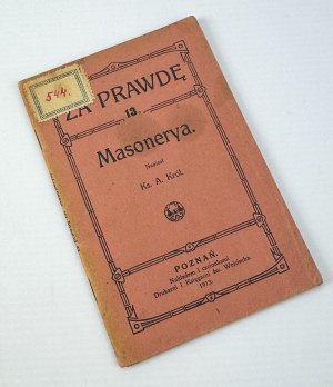 KING A. - Freemasonry - Poznań 1914