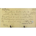 ROJA Bolesław - Notatka. Podpis Generała - 1921