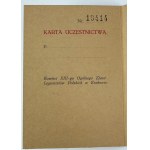 [rzadkie] Karta uczestnictwa. XIII Ogólny Zjazd Legionistów Polskich. W Dwudziestą Rocznicę Czynu Zbrojnego Józefa Piłsudskiego - Kraków 1934