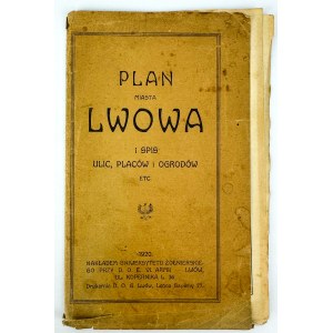 Plan miasta Lwowa. Spis ulic, placów i ogrodów - Lwów 1920