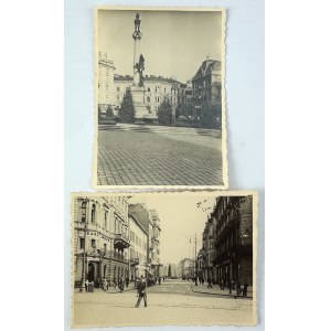 Zestaw dwóch przedwojennych fotografii Lwowa.