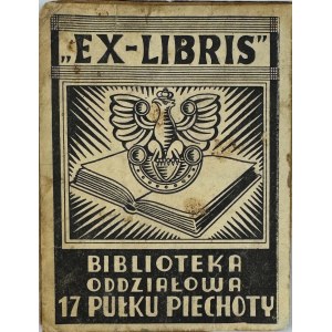 Ekslibris Biblioteka Oddziałowa 17 Pułku Piechoty.