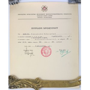 Dyplom Sportowy. Zawody Strzeleckie Związku Oficerów Rezerwy Koło Lwów - Lwów 1931 [pieczęć Z.O.R. Koło Lwów]