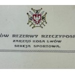 Dyplom Sportowy. Zawody Strzeleckie Związku Oficerów Rezerwy Koło Lwów - Lwów 1931 [pieczęć Z.O.R. Koło Lwów]