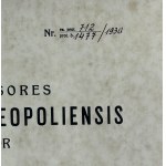 Zestaw dwóch pamiątek po Zdzisławie Kosowskim. Dyplom Uniwersytetu Lwowskiego im. Jana Kazimierza + Mianowanie Członkiem Honorowym Towarzystwa Bratnia Pomoc Studentów - Lwów 1930