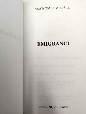 Slawomir Mrozek - Emigranci - Warsaw 1996