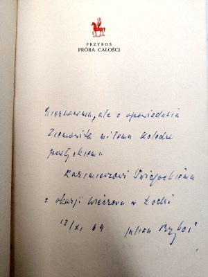 Przyboś Julian - Próba całości, Warsaw 1961, [ First edition, author's autograph ].