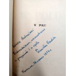 Rembek Stanisław - W polu - Paryż 1958 [ Autograf i dedykacja autora, Wydanie Pierwsze ]