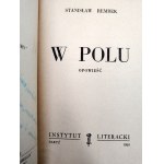 Rembek Stanisław - W polu - Paryż 1958 [ Autograf i dedykacja autora, Wydanie Pierwsze ]