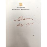 Slonimski Antoni - Wspomnienia Warszawskie - Warsaw 1957 [ Autograph of the author, First Edition].