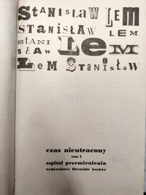Lem Stanisław - Czas nieutracony - complete Volume I-III, Kraków 1965