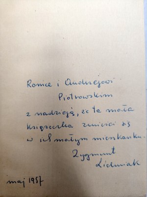 Lichniak Zygmunt - Raptularz Literacki, Warsaw 1957 [ Autograph and dedication by the author ].