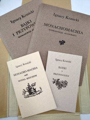 Krasicki Ignacy - Monachomachia, Fairy Tales and Parables - Autographs and First Prints ( portfolio ), Ossolineum 1976