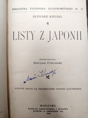 Kipling Rudyard - Letters from Japan, Warsaw 1905 [ Japan ].