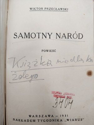 Przecławski Wiktor - Lonely Nation - Warsaw 1931