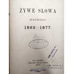 Ujejski Kornel - Żywe Słowa Jeremiego 1863 - 1877, Lwów 1877