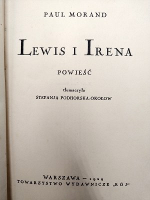 Morand Paul - Lewis and Irene - Warsaw 1929