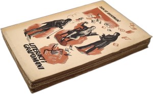 Bystroń Jan - Literaci i grafomani z czasów Królestwa Kongresowego, Warsaw 1938 [ Cover - color woodcut Stanisław Ostoja Chrostowski ].