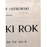 Ostrowski Stanisław - Wielki Rok - Powieść na tle 1812 r., Warszawa ca. 1910 [ Ex libris Kazimierz Łukomski, Inwazja na Rosję ]