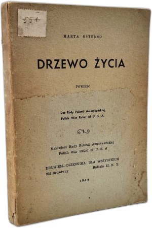 Ostenso Marta - Tree of Life, Buffalo 12. N.Y, 1944 [ Polish American Seal ].