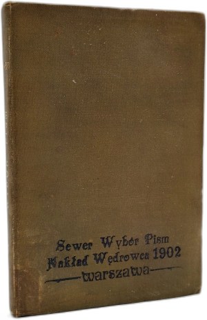Sewer - Selection of Writings - Zalotnica, Warsaw 1902 [ Embossed on back cover supplement for Wanderer subscribers ].