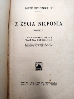 Eichendorf Joseph - From the life of Nicpon - Poznań 1924 [ Cover designed by T. Wolniewicz ].