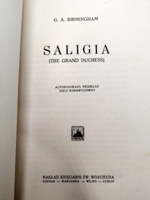 Birmingham G.A. - Saligia - Poznań ca. 1929 [ Cover designed by Stefan Norblin, 1st Edition ].