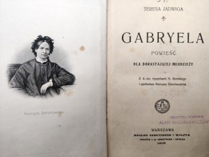 Teresa Jadwiga - a novel for young people by Gabryel -, Warsaw 1906 [ Illustrations by K. Gorski ].