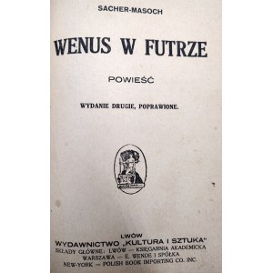 Sacher - Masoch Leopold - Wenus w futrze - Lwów 1919 [ Wydanie drugie, Masochizm]