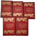 Krasiński Zygmunt - Pisma - herausgegeben mit Erlaubnis der Familie von Tadeusz Pini, kritische Gesamtausgabe mit einer Einleitung von Józef Kallenbach, Bände I-V, Lviv 1904