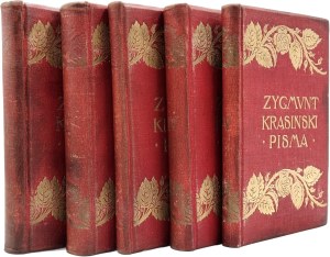 Krasiński Zygmunt - Pisma - published with the permission of his family by Tadeusz Pini, complete critical edition with an introduction by Jozef Kallenbach Volume I-V, Lviv 1904