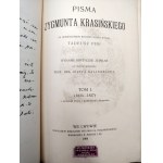Krasiński Zygmunt - Pisma - herausgegeben mit Erlaubnis der Familie von Tadeusz Pini, kritische Gesamtausgabe mit einer Einleitung von Józef Kallenbach, Bände I-V, Lviv 1904