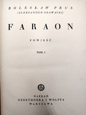 Prus Bolesław - Pharaoh - Volume I-III, Warsaw 1935 [ covers designed by Edward Manteuffel ].