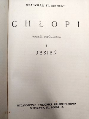 Reymont Władysław - Chłopi - Volume I-IV [complete], Warsaw 1932