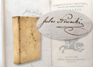 [Slowacki Juliusz , Potocki Antoni - Autograph ] - Christiani Gryphii - Desideratio de Scriptoribus, Lipsae 1710