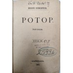 Sienkiewicz Henryk - Potop - Volume, II, IV, V, - Warsaw 1886 [ First edition, first printing ].