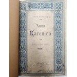 Tolstoy Lev ( Leon), Anna Karenina - Krakow 1898 [ First Printing, First Edition].