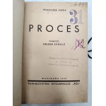 Kafka Franz - Proces - Warszawa 1936 [ Pierwodruk, pierwsze wydanie, Bruno Schulz ]