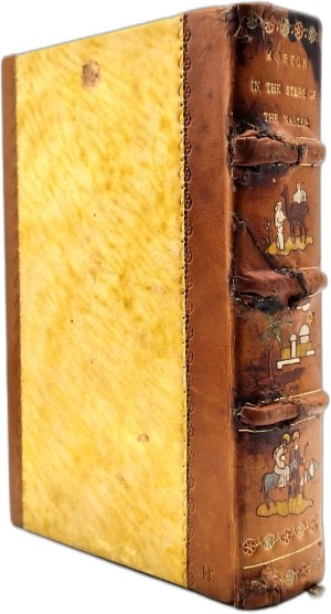 [Helena Karpinska art binding ] - Morton H.V.. - In the steps of the Master - London 1940 [ Book purchased by a nurse from Gen. Anders Army in Jerusalem around 1942, II Polish Corps ].