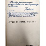 Skwarczyński Adam - Myśli o nowej Polsce, Warszawa 1934