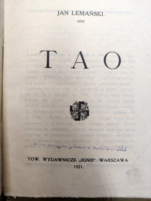 Lemanski Jan - TAO - Warsaw 1921