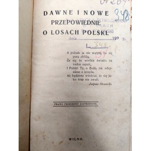 Dawne i Nowe przepowiednie o losach Polski - Wilno 1915