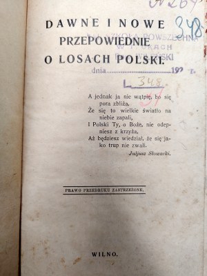 Old and New Predictions about the Fate of Poland - Vilnius 1915