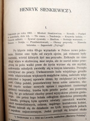 Wojciechowski Konstanty - Henryk Sienkiewicz - Lwów 1925