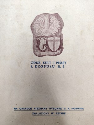 Brzozowski Stanisław - Filozofia romantyzmu polskiego - Rome 1945 [ White Eagle Library. Circulation of the Culture and Press Branch of the 2nd Corps. Pressed at the Field Printing House of the 2nd Corps ]